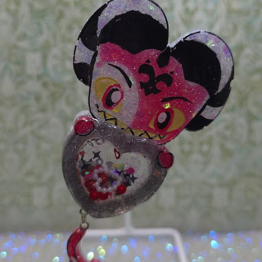 Made to Order Blitz Blitzo Helluva Boss Inspired Heart Shaker for Popsocket Keychain Badge Reel CosPlay Cute Kawaii