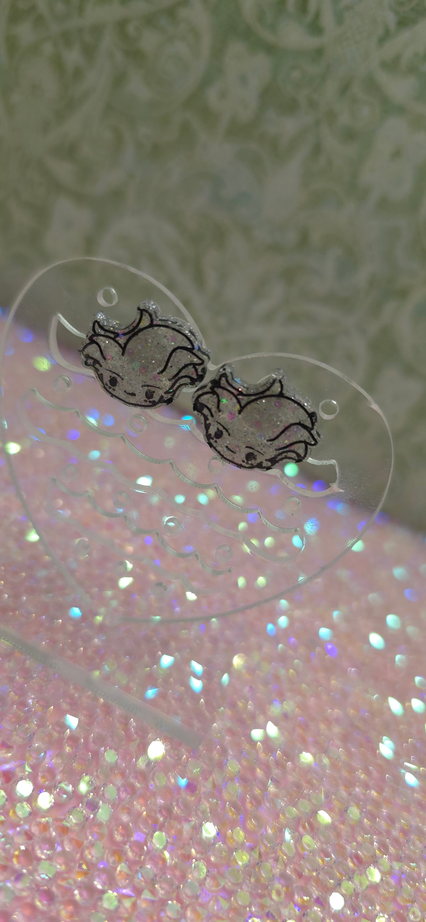 Made to Order Angel Dust Hazbin Hotel Inspired Earrings Pendant Phone Charm