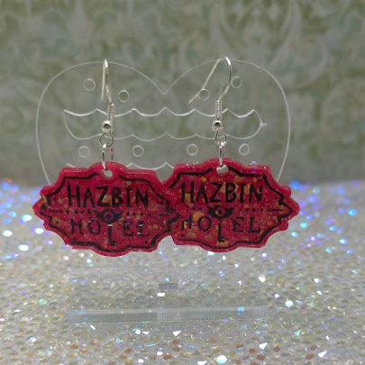 Made to Order Hazbin Hotel Inspired Logo Earrings Pendant Charm