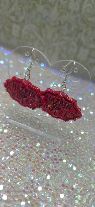 Made to Order Hazbin Hotel Inspired Logo Earrings Pendant Charm