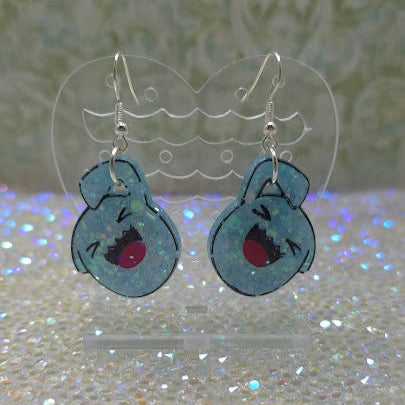 Made to Order Wobbuffet Pokemon Inspired Earrings Pendant Charm