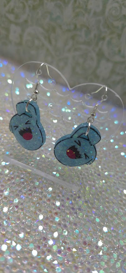 Made to Order Wobbuffet Pokemon Inspired Earrings Pendant Charm