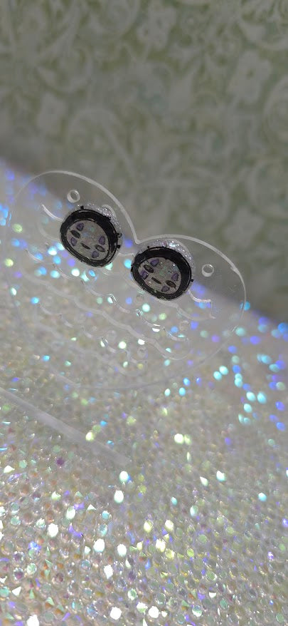 Made to Order No Face Spired Away Studio Ghibli Inspired Earrings Pendant Charm