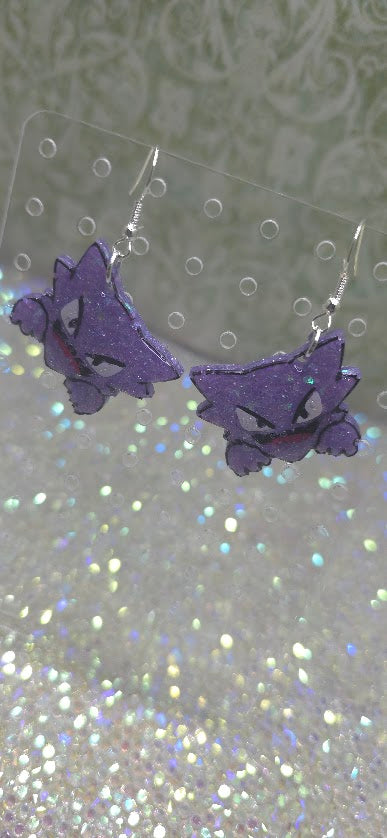 Made to Order Haunter Pokemon Inspired Earrings Pendant Charm