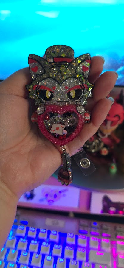 Made to Order Husk Hazbin Hotel Inspired Heart Shaker for Popsocket Keychain Badge Reel CosPlay Cute Kawaii