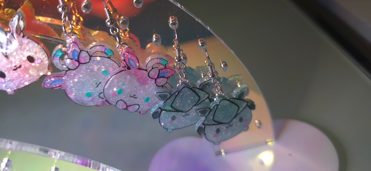 Made to Order Eeveelution Chibi Head Medium Pokemon Inspired Earrings