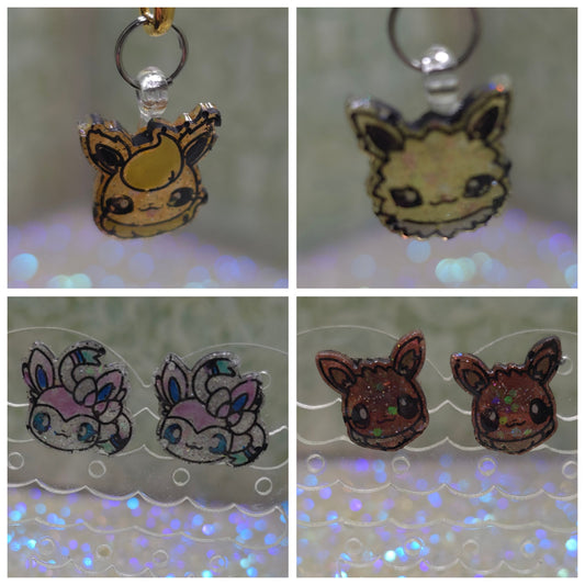 Made to Order Eeveelution Head Pokemon Inspired Earrings