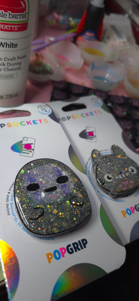 Made to Order No Face Ghibli Inspired for Popsocket Keychain Badge Reel CosPlay Cute Kawaii