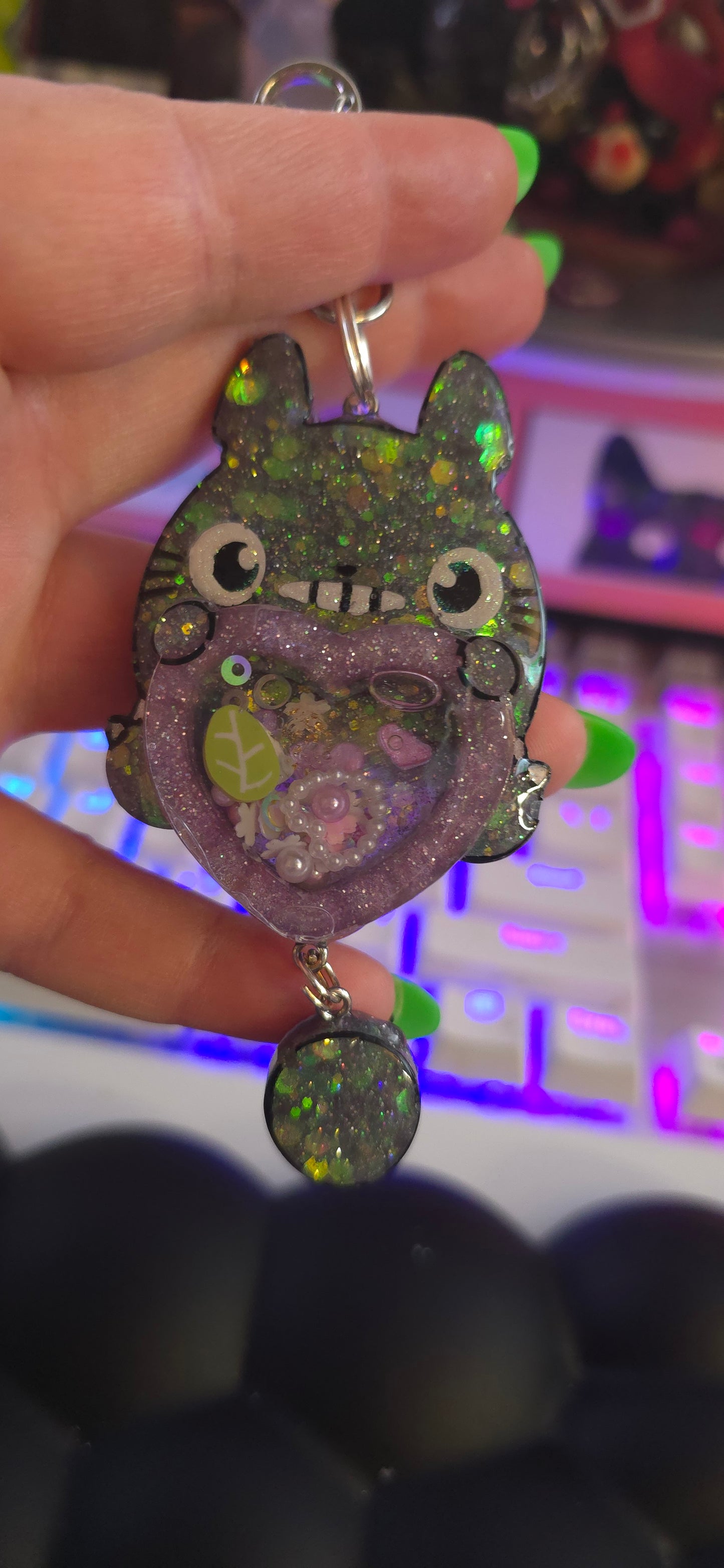 Made to Order Totoro Shaker Ghibli Inspired for Popsocket Keychain Badge Reel CosPlay Cute Kawaii