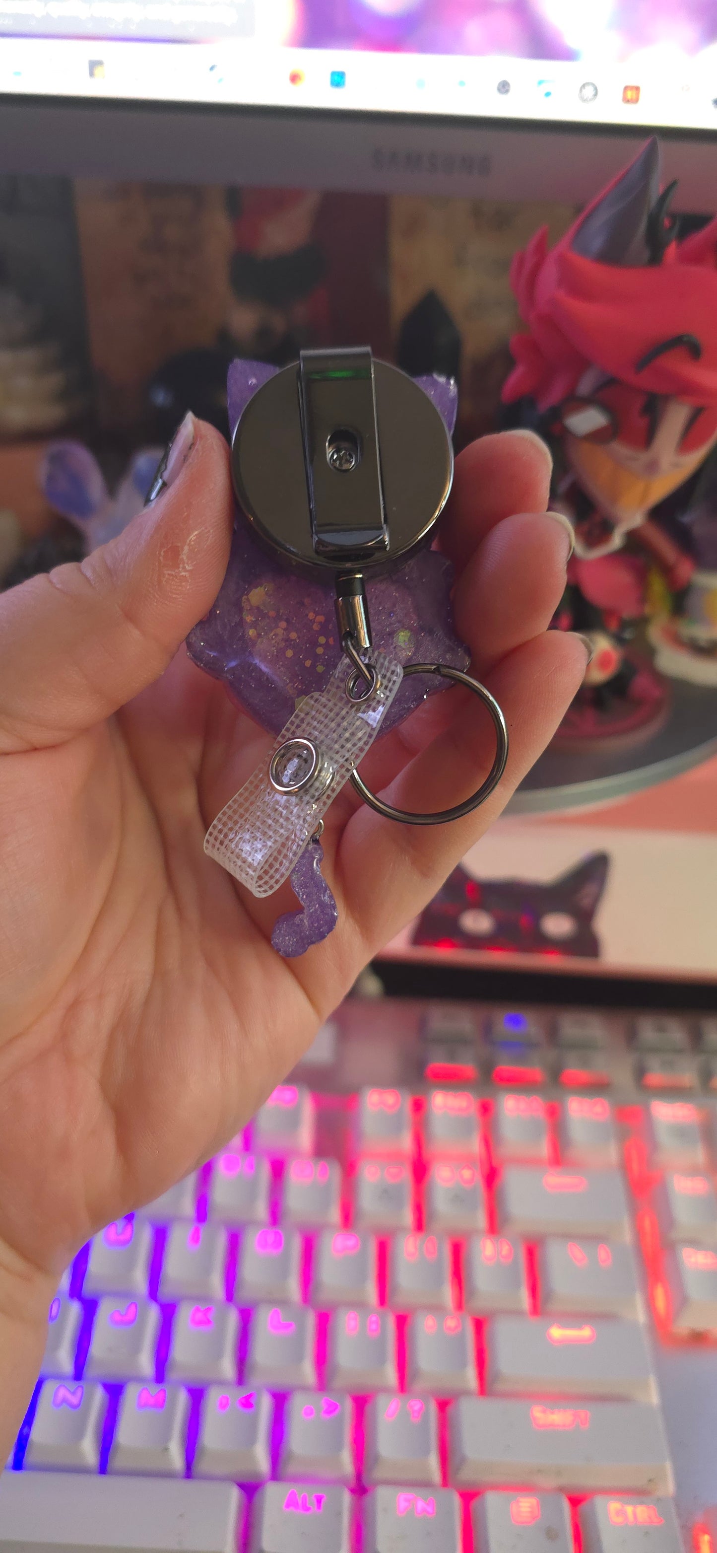 Made to Order Luna Sailor Moon Inspired Shaker for Popsocket Keychain Badge Reel CosPlay Cute Kawaii