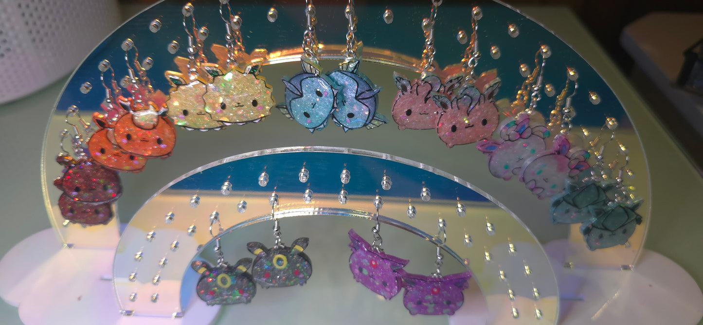 Made to Order Eeveelution Chibi Head Medium Pokemon Inspired Earrings