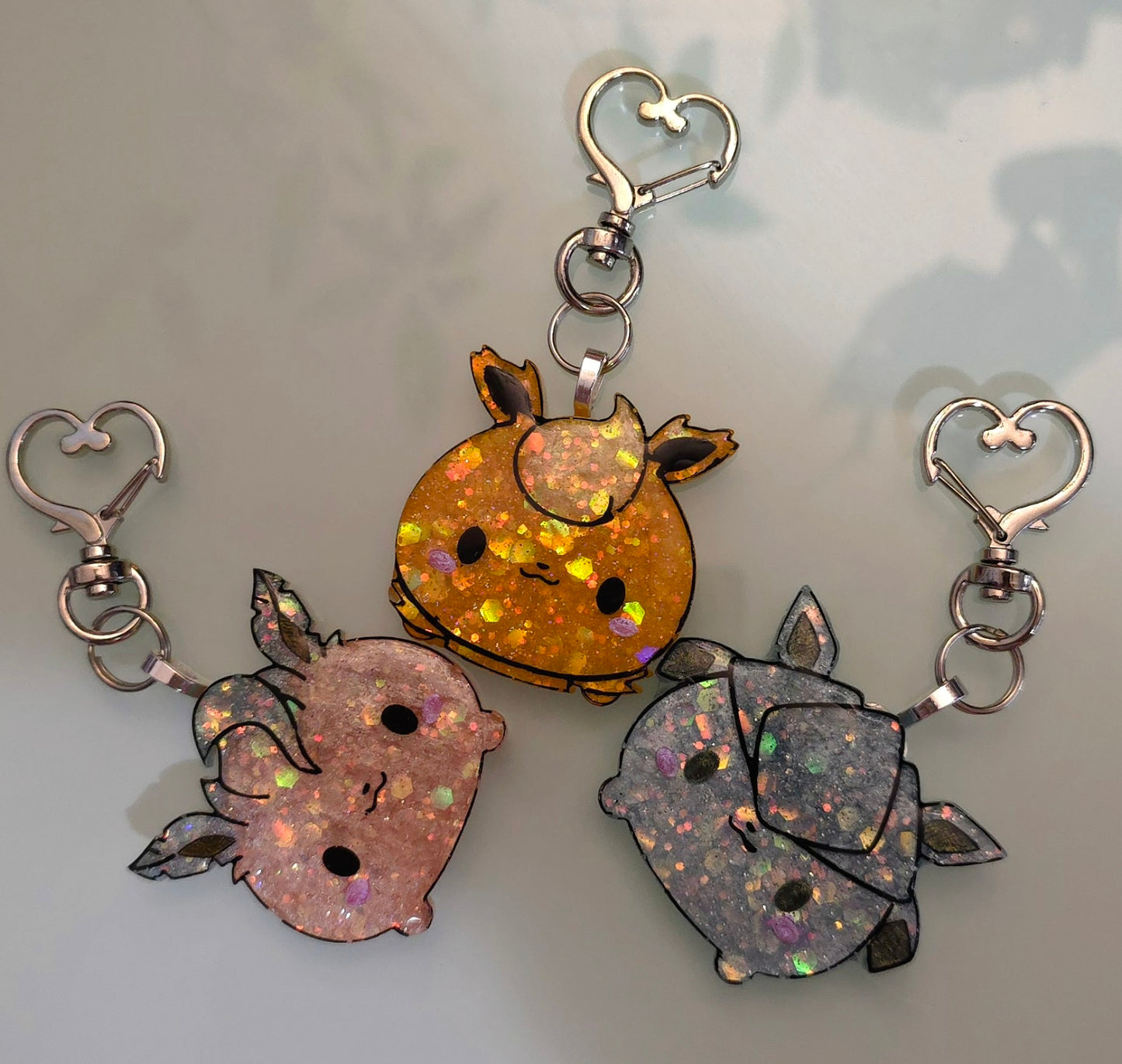 Made to Order Eeveelution Chibi Head LARGE Pokemon Inspired for Popsocket Keychain Badge Reel CosPlay Cute Kawaii Shaker