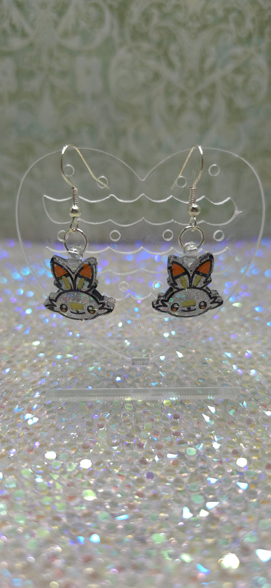 Made to Order Scorbunny Pokemon Inspired Earrings Pendant Phone Charm