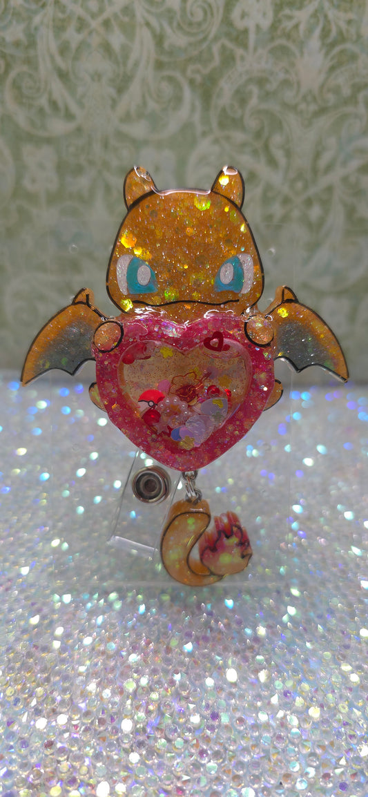 Made to Order Charizard Shaker Pokemon Inspired for Popsocket Keychain Badge Reel CosPlay Cute Kawaii