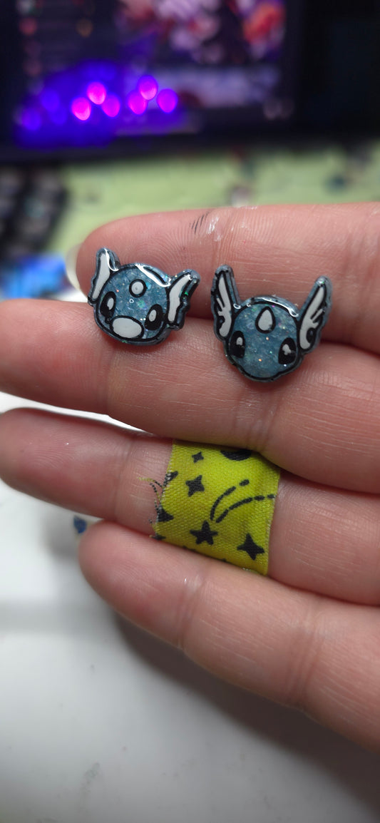 Made to Order Dragonair Pokemon Inspired Earrings Pendant Phone Charm