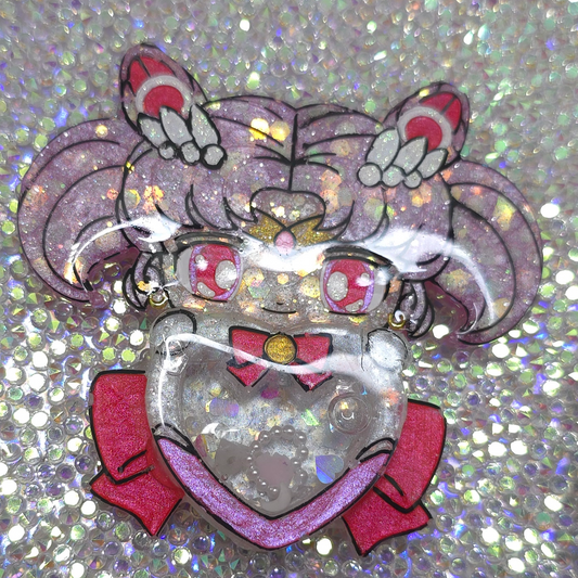 Made to Order Sailor Chibi Moon Sailor Scout Inspired Shaker for Popsocket Keychain Badge Reel