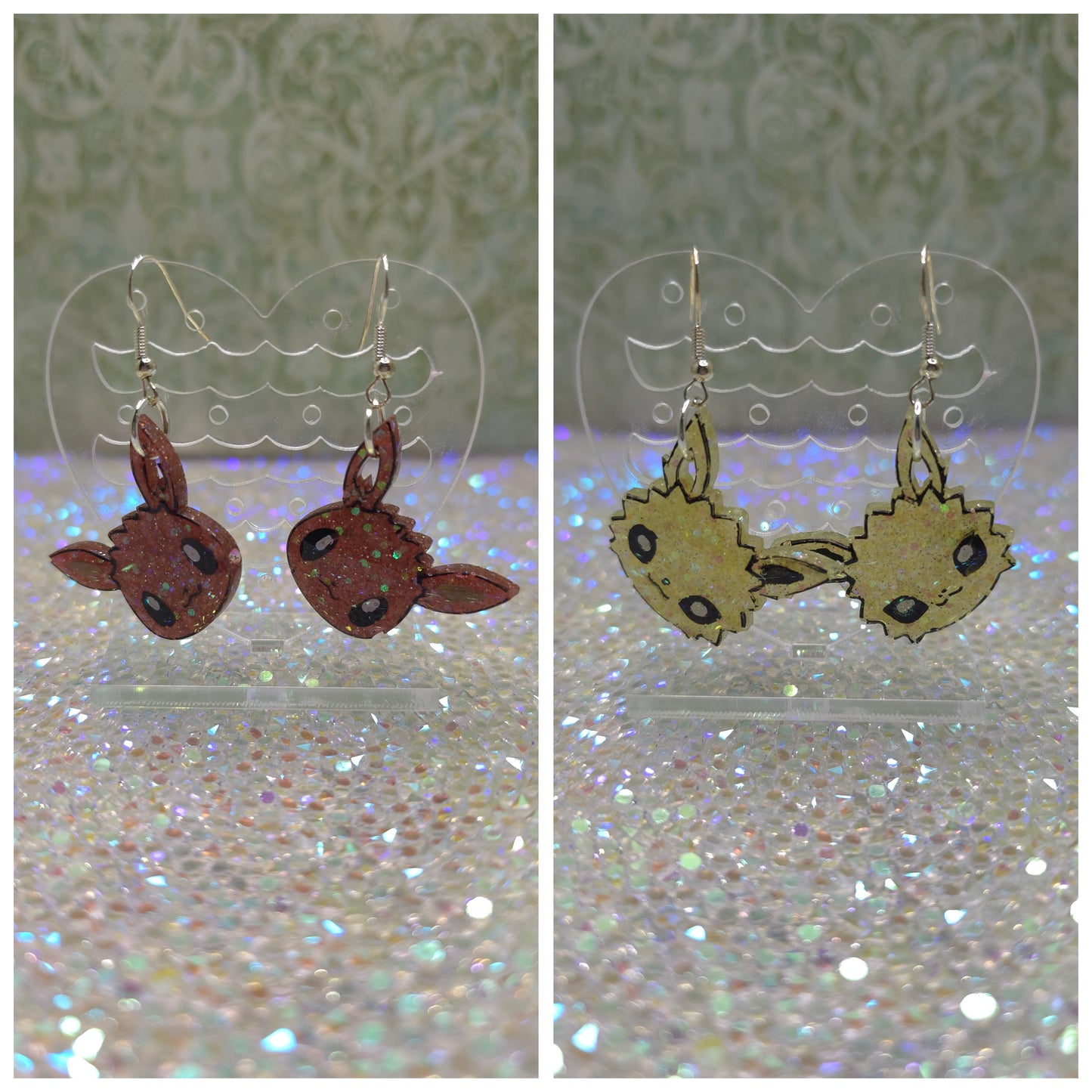 Made to Order Eeveelution Head Large Pokemon Inspired Earrings