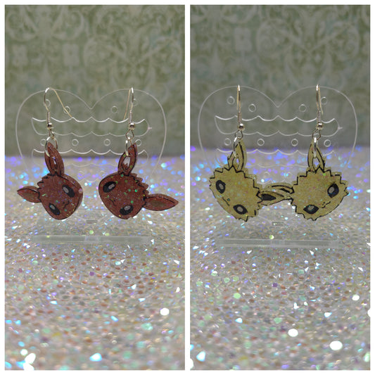 Made to Order Eeveelution Head Large Pokemon Inspired Earrings