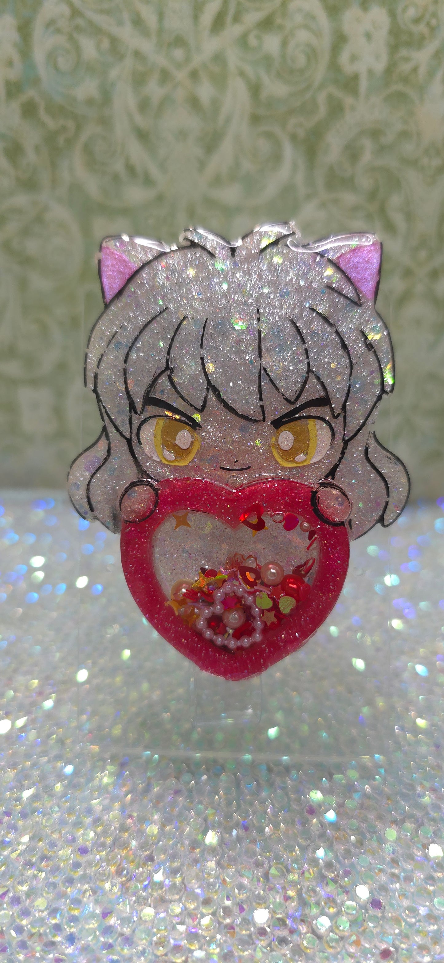 Made to Order InuYasha Inspired Shaker for Popsocket Keychain Badge Reel
