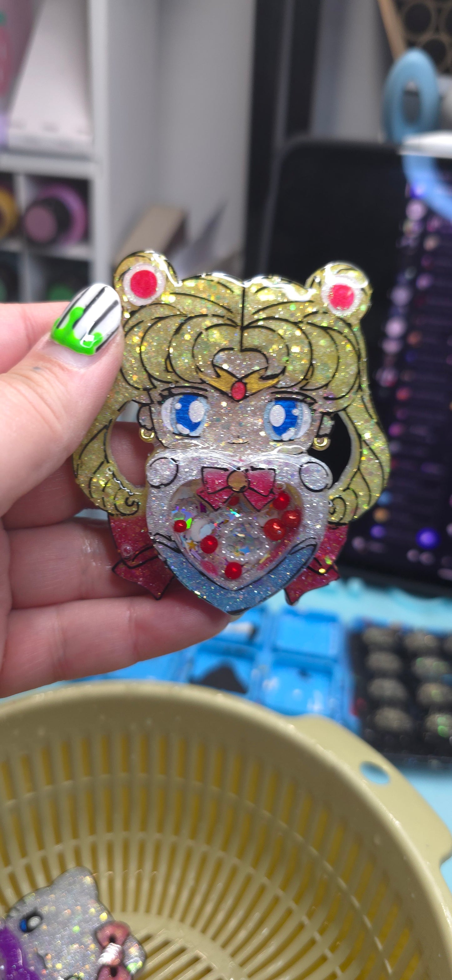 Made to Order Sailor Moon Sailor Scout Inspired Shaker for Popsocket Keychain Badge Reel