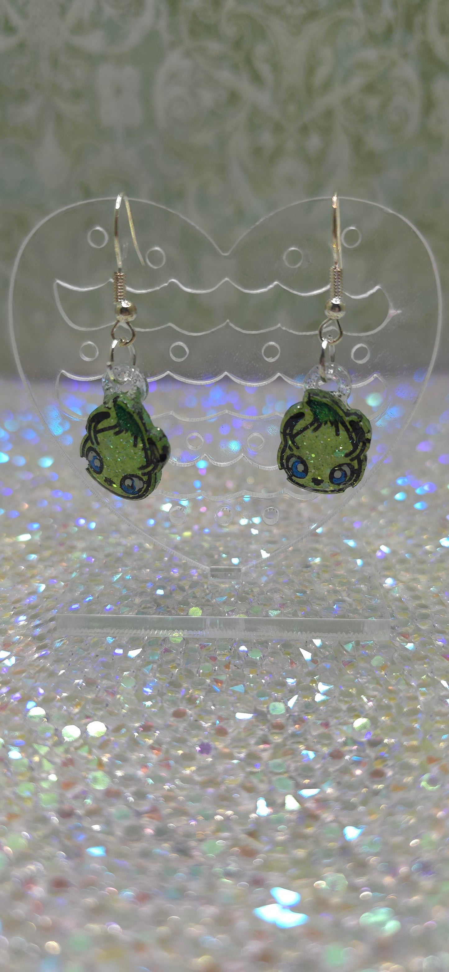 Made to Order Celebi Pokemon Inspired Earrings Pendant Phone Charm