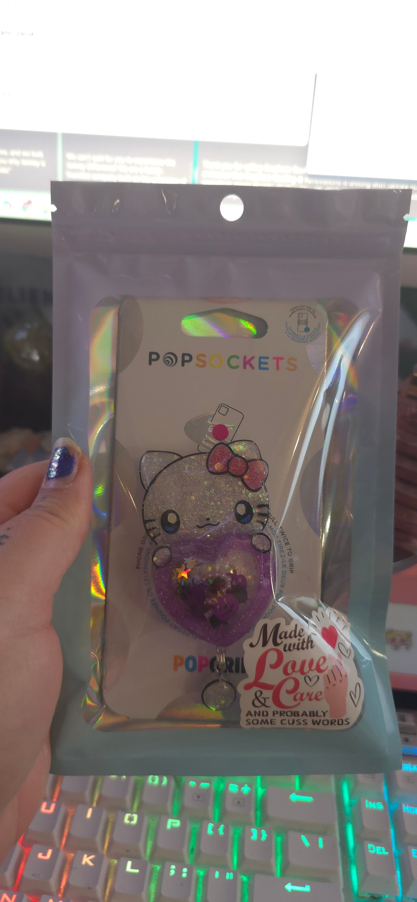 Made to Order HK Inspired for Popsocket Keychain Badge Reel CosPlay Cute Kawaii