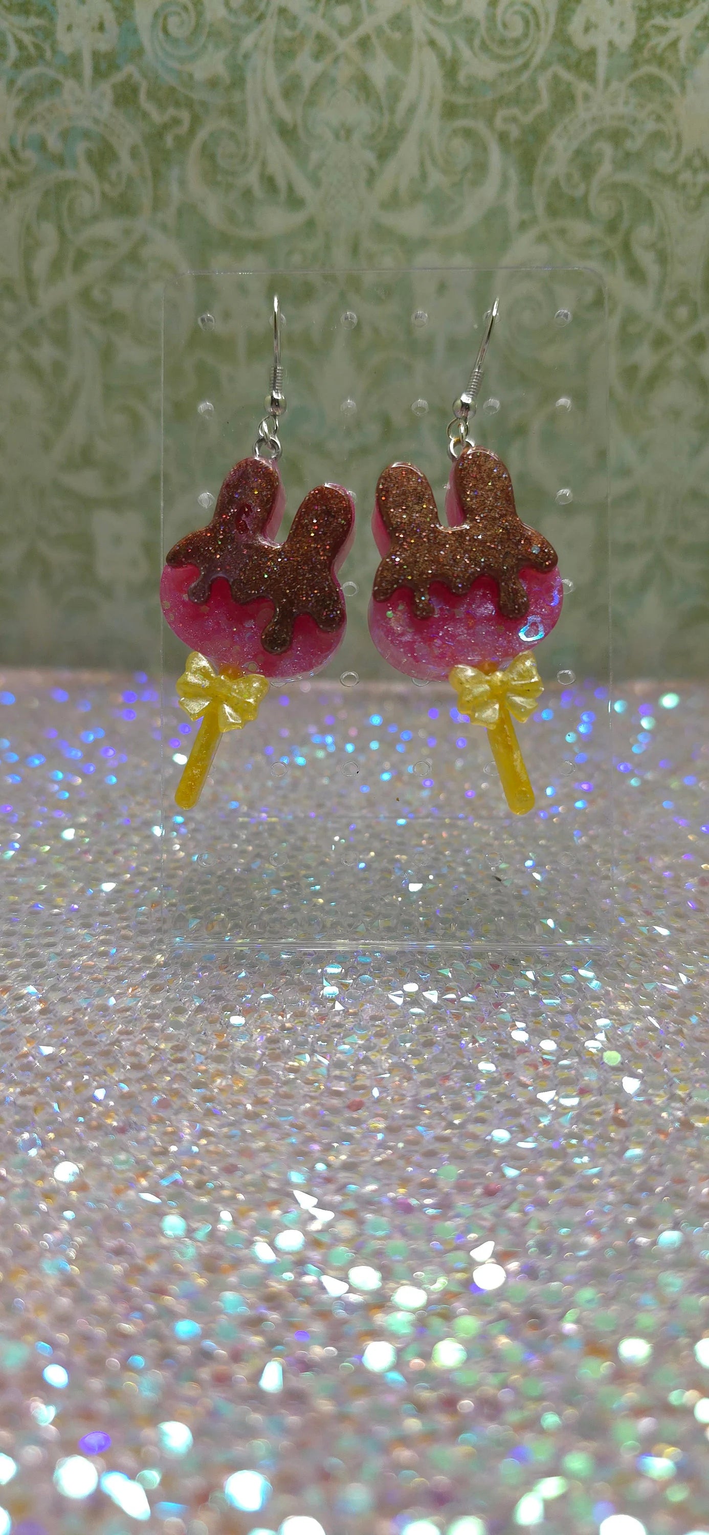 Made to Order CUSTOM Ice Cream Drop Earrings || Moon, Cat, Heart, Bunny, Sakura