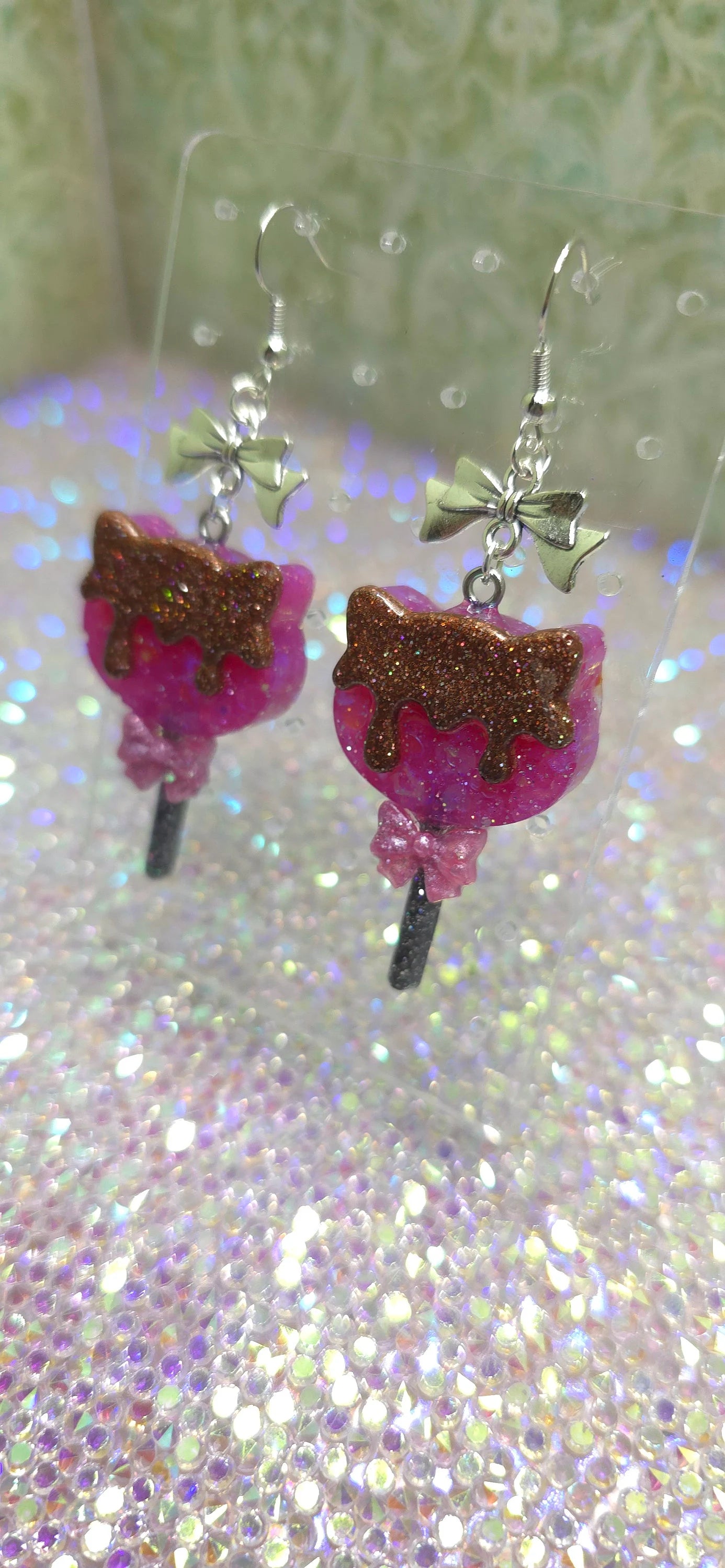 Made to Order CUSTOM Ice Cream Drop Earrings || Moon, Cat, Heart, Bunny, Sakura
