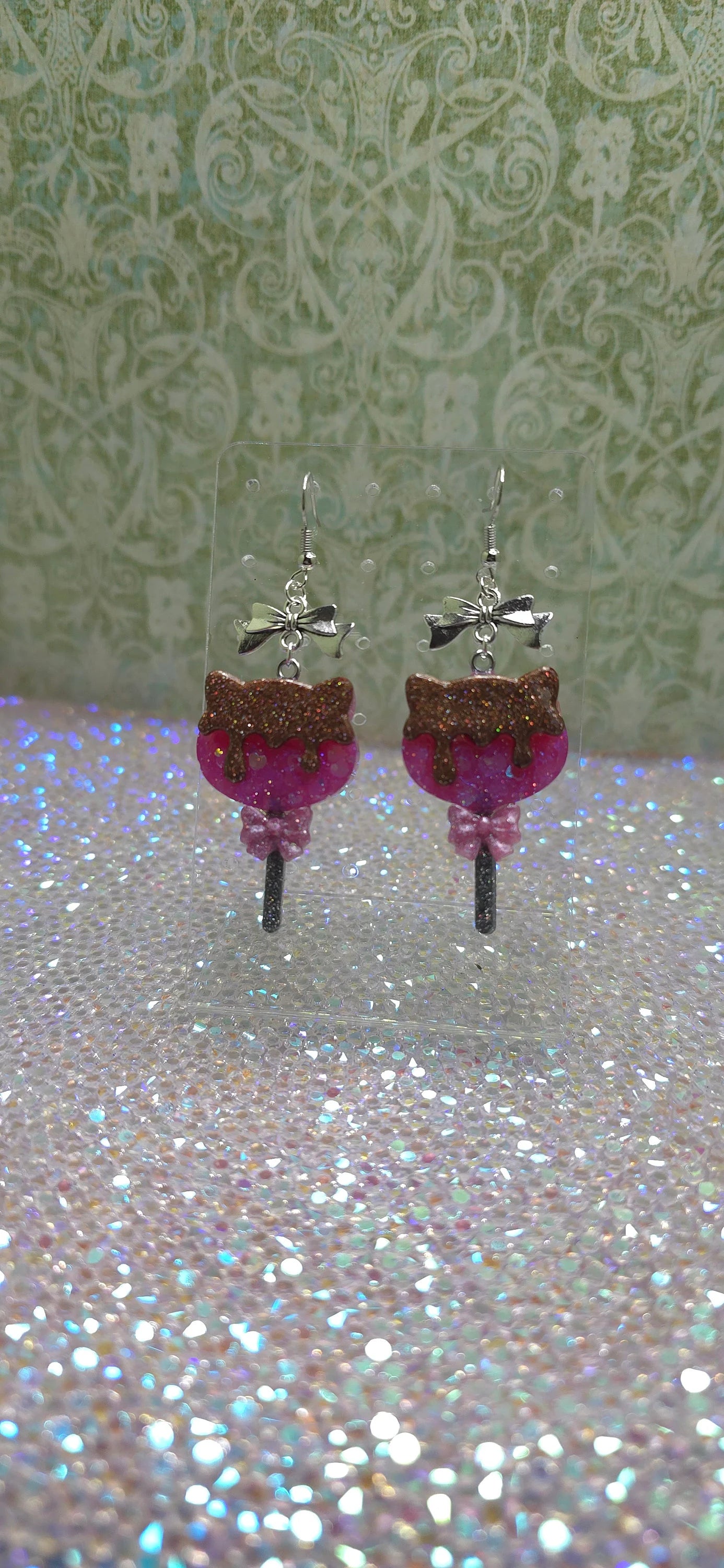 Made to Order CUSTOM Ice Cream Drop Earrings || Moon, Cat, Heart, Bunny, Sakura