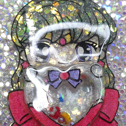 Made to Order Sailor Mars Sailor Scout Inspired Shaker for Popsocket Keychain Badge Reel