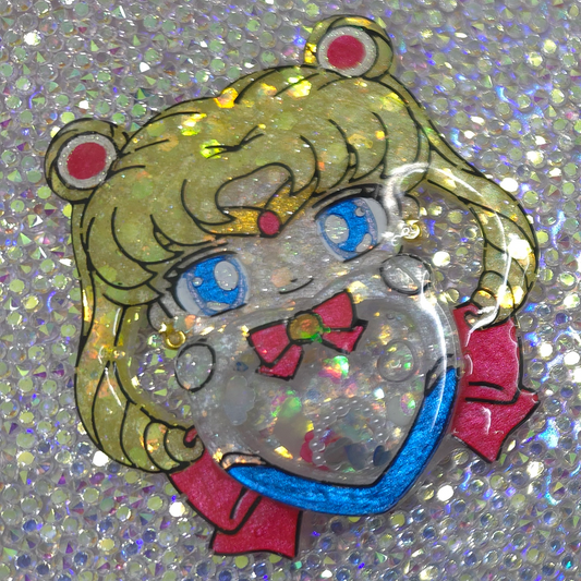 Made to Order Sailor Moon Sailor Scout Inspired Shaker for Popsocket Keychain Badge Reel