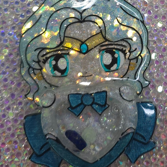 Made to Order Sailor Neptune Sailor Scout Inspired Shaker for Popsocket Keychain Badge Reel