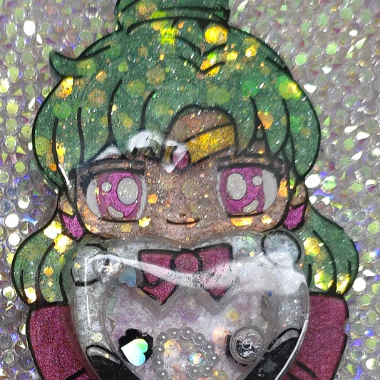 Made to Order Sailor Pluto Sailor Scout Inspired Shaker for Popsocket Keychain Badge Reel