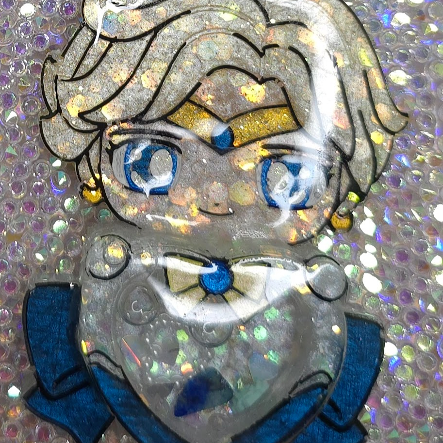 Made to Order Sailor Uranus Sailor Scout Inspired Shaker for Popsocket Keychain Badge Reel