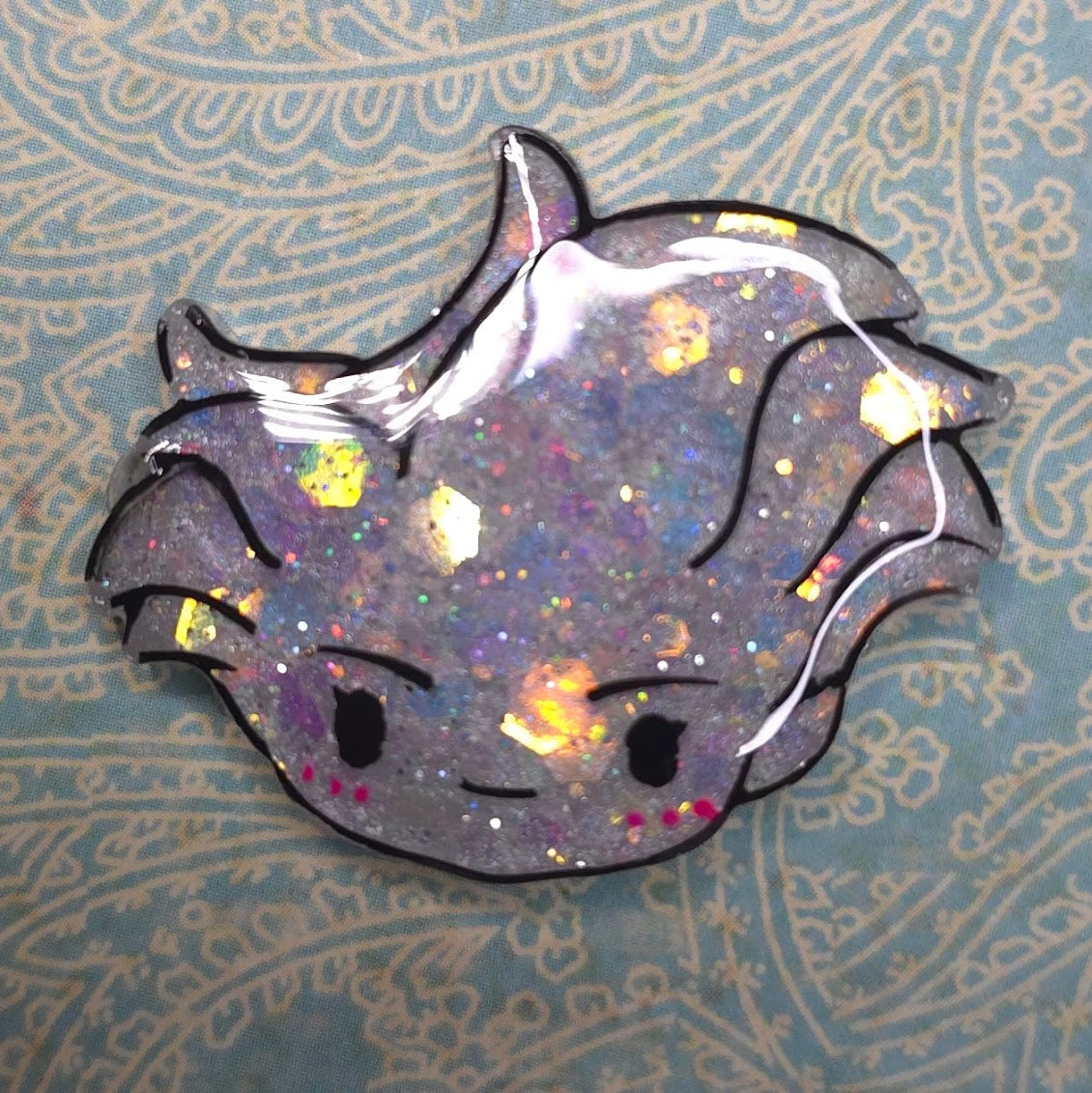 Made to Order Angel Dust Hazbin Hotel Inspired for Popsocket Keychain Badge Reel CosPlay Cute Kawaii