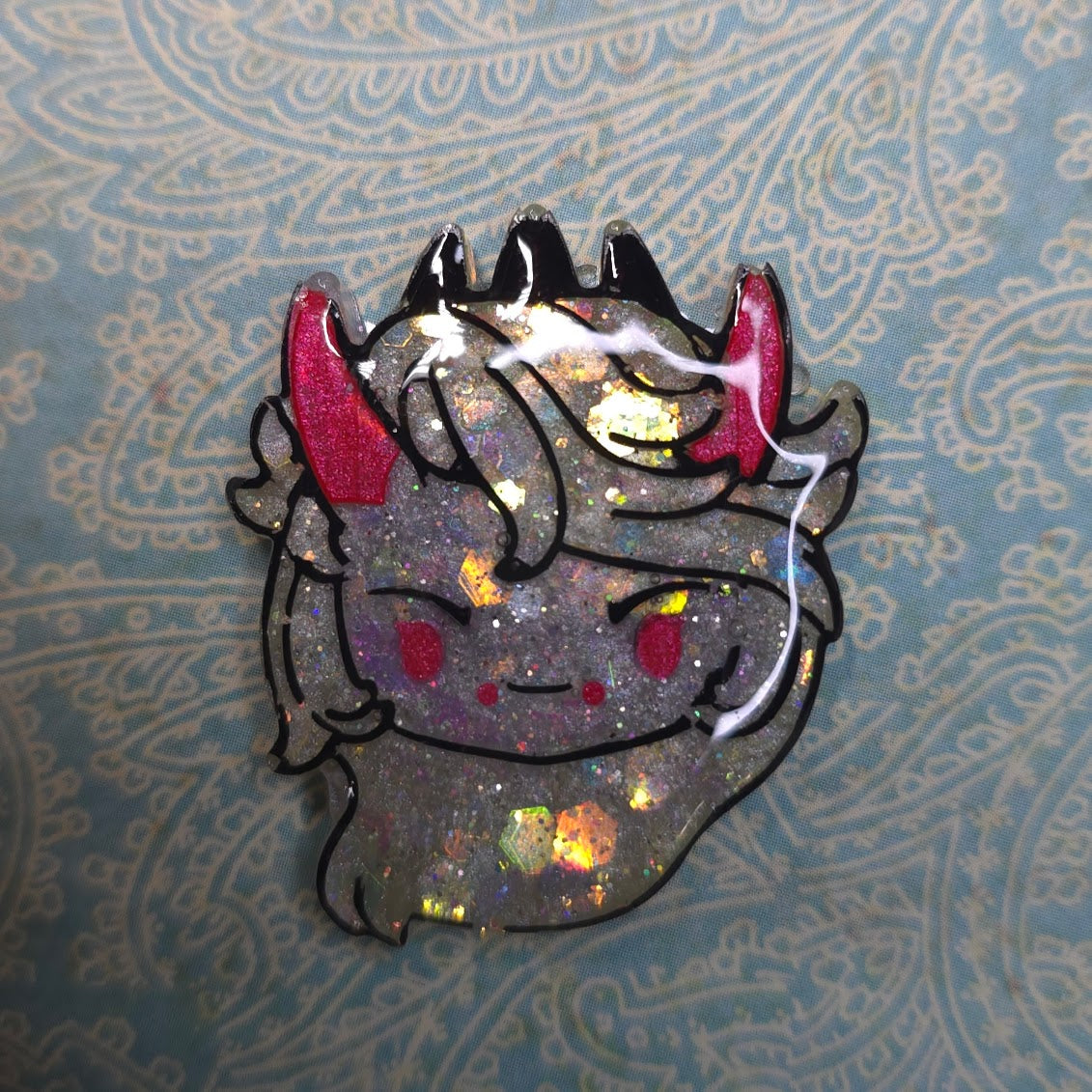 Made to Order Angry Charlie Hazbin Hotel Inspired for Popsocket Keychain Badge Reel CosPlay Cute Kawaii