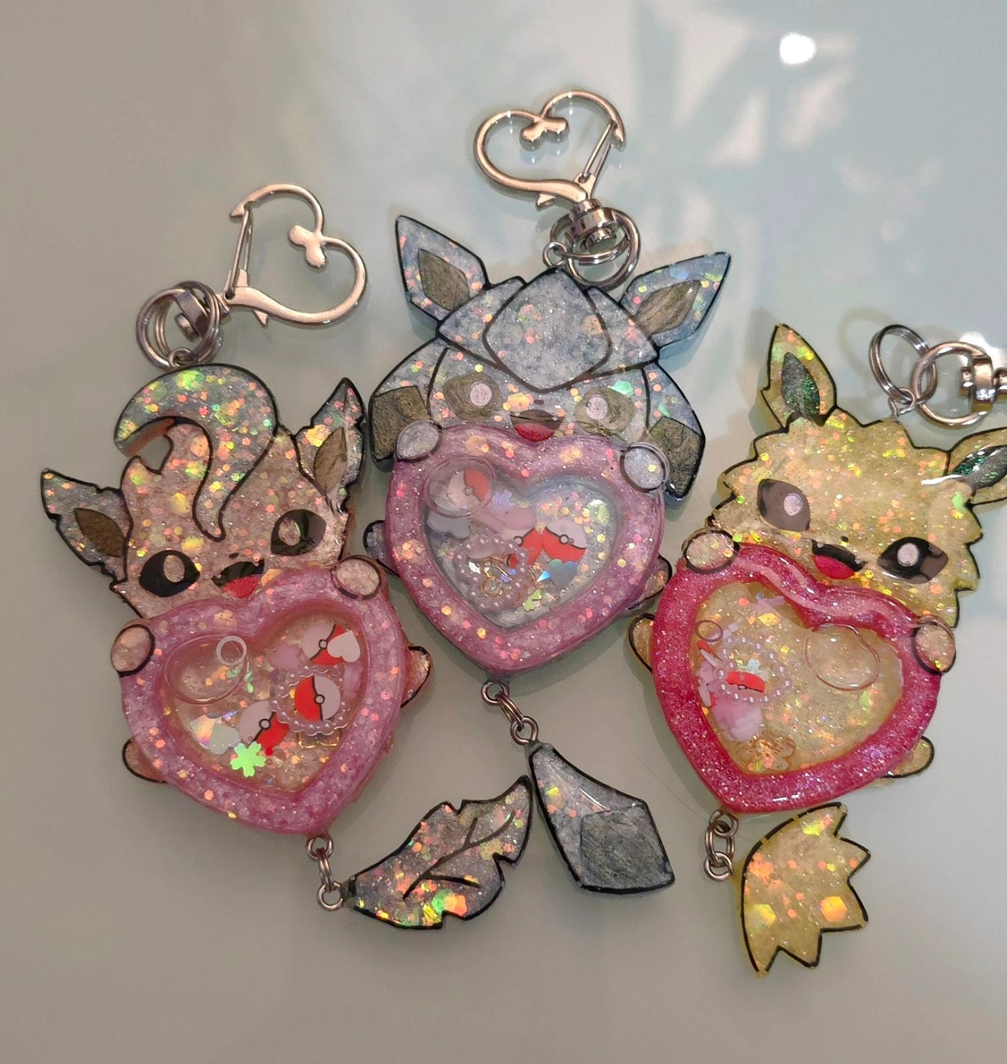 Made to Order Eeveelution Pokemon Inspired for Popsocket Keychain Badge Reel CosPlay Cute Kawaii Shaker
