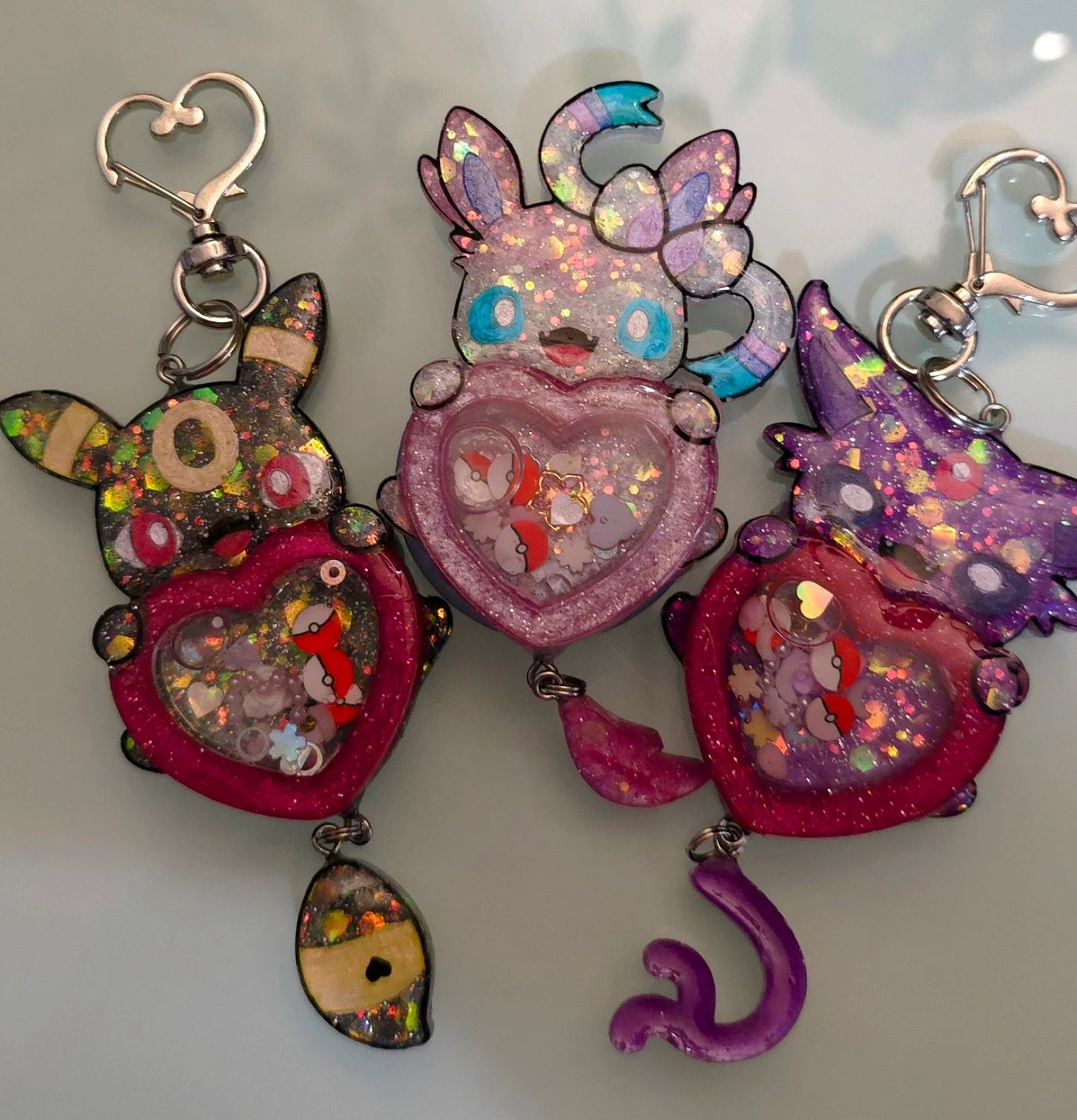 Made to Order Eeveelution Pokemon Inspired for Popsocket Keychain Badge Reel CosPlay Cute Kawaii Shaker
