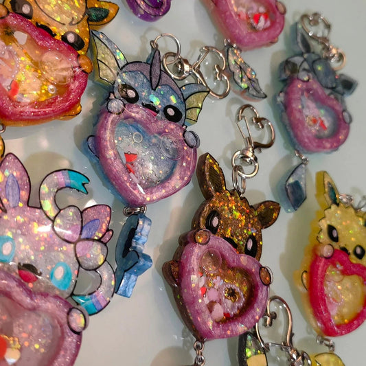 Made to Order Eeveelution Pokemon Inspired for Popsocket Keychain Badge Reel CosPlay Cute Kawaii Shaker