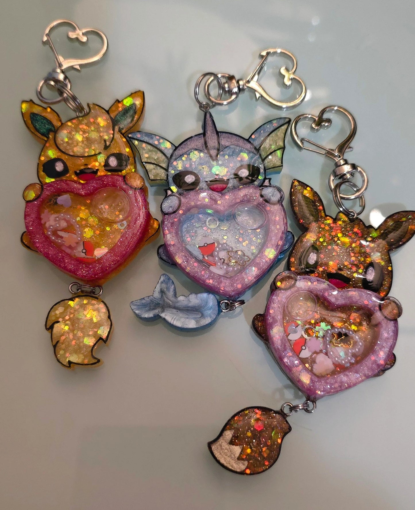 Made to Order Eeveelution Pokemon Inspired for Popsocket Keychain Badge Reel CosPlay Cute Kawaii Shaker