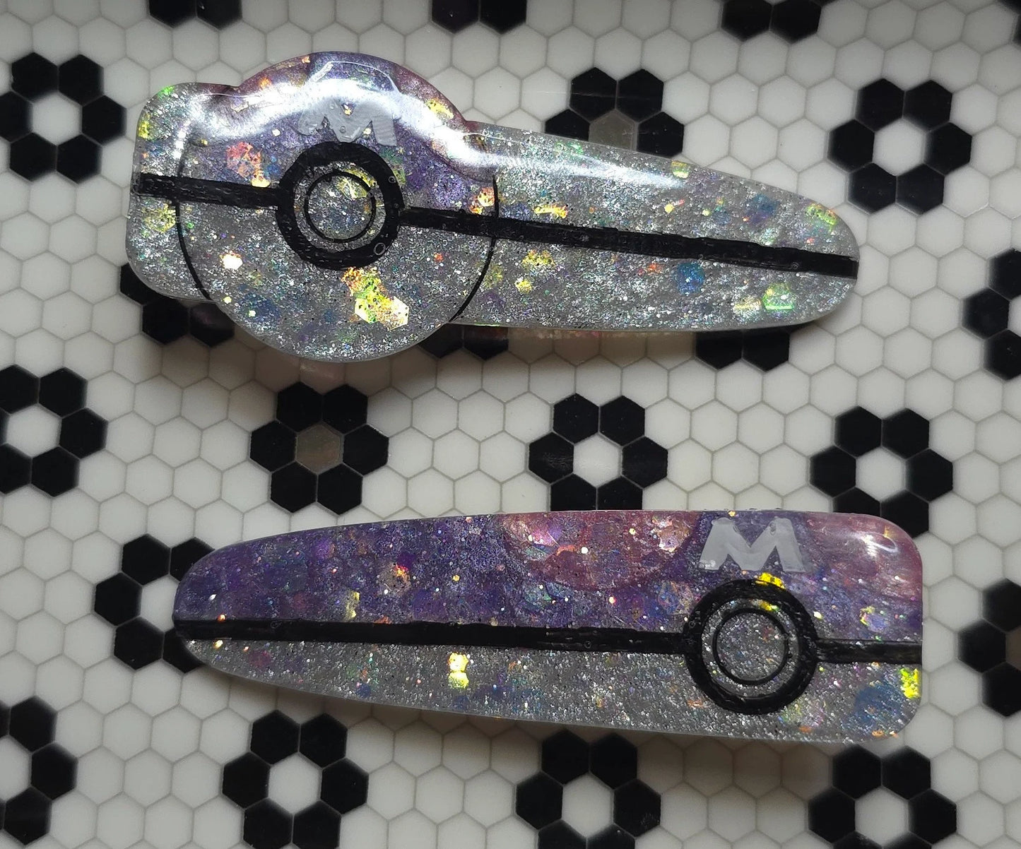 Made to Order Pokeball Pokemon Inspired Hairclips Set of 2