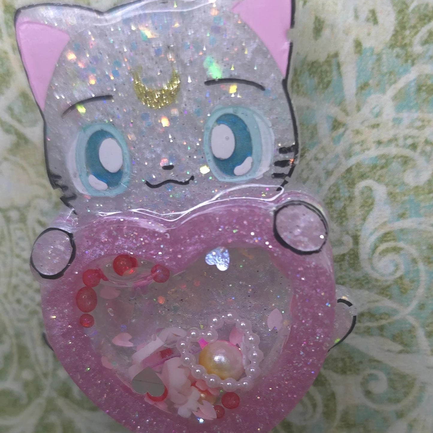 Made to Order Artemis Sailor Moon Inspired Shaker for Popsocket Keychain Badge Reel CosPlay Cute Kawaii