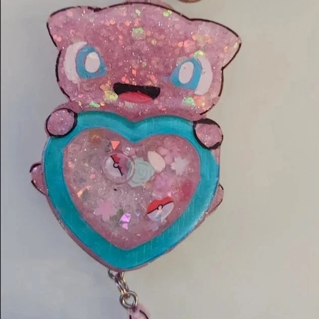 Made to Order Mew Shaker Pokemon Inspired for Popsocket Keychain Badge Reel CosPlay Cute Kawaii