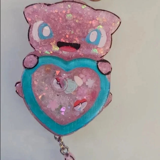 Made to Order Mew Shaker Pokemon Inspired for Popsocket Keychain Badge Reel CosPlay Cute Kawaii