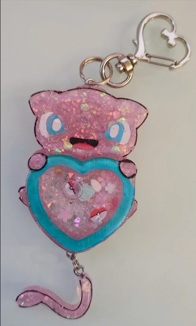 Made to Order Mew Shaker Pokemon Inspired for Popsocket Keychain Badge Reel CosPlay Cute Kawaii