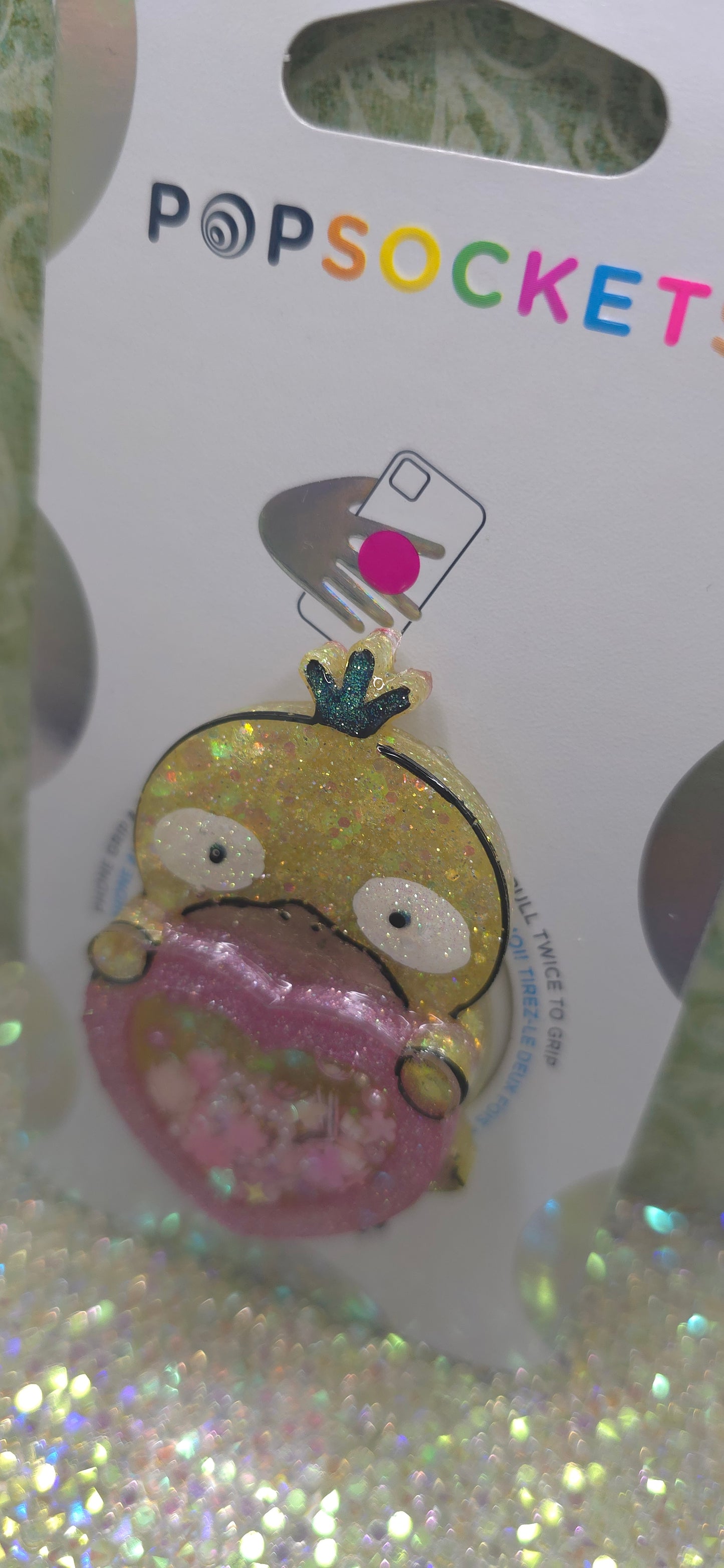 Made to Order Psyduck Shaker Pokemon Inspired for Popsocket Keychain Badge Reel CosPlay Cute Kawaii