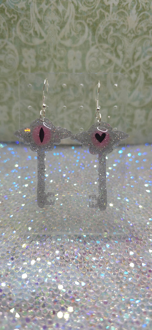 Made to Order Key Hazbin Hotel Inspired Earrings Pendant Phone Charm