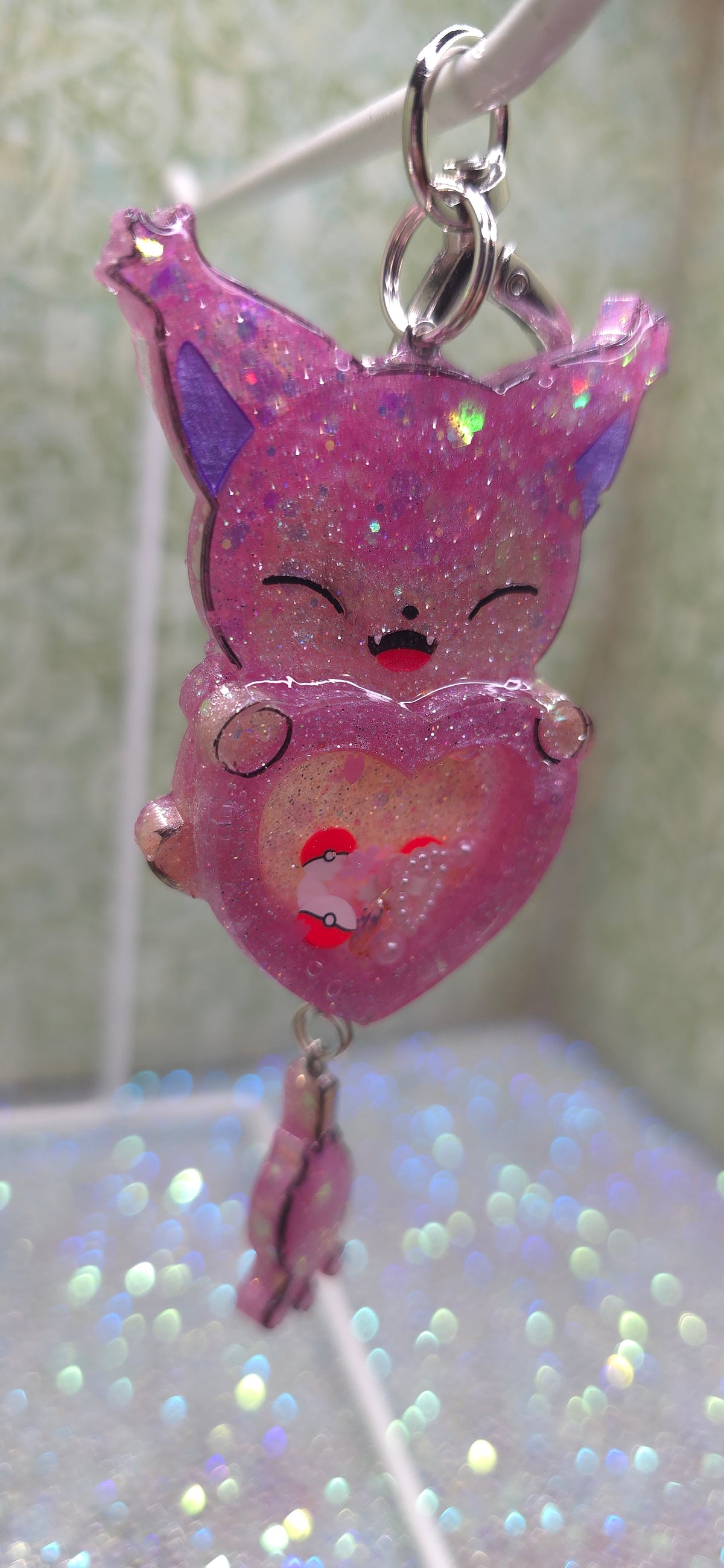 Made to Order Skitty Shaker Pokemon Inspired for Popsocket Keychain Badge Reel CosPlay Cute Kawaii