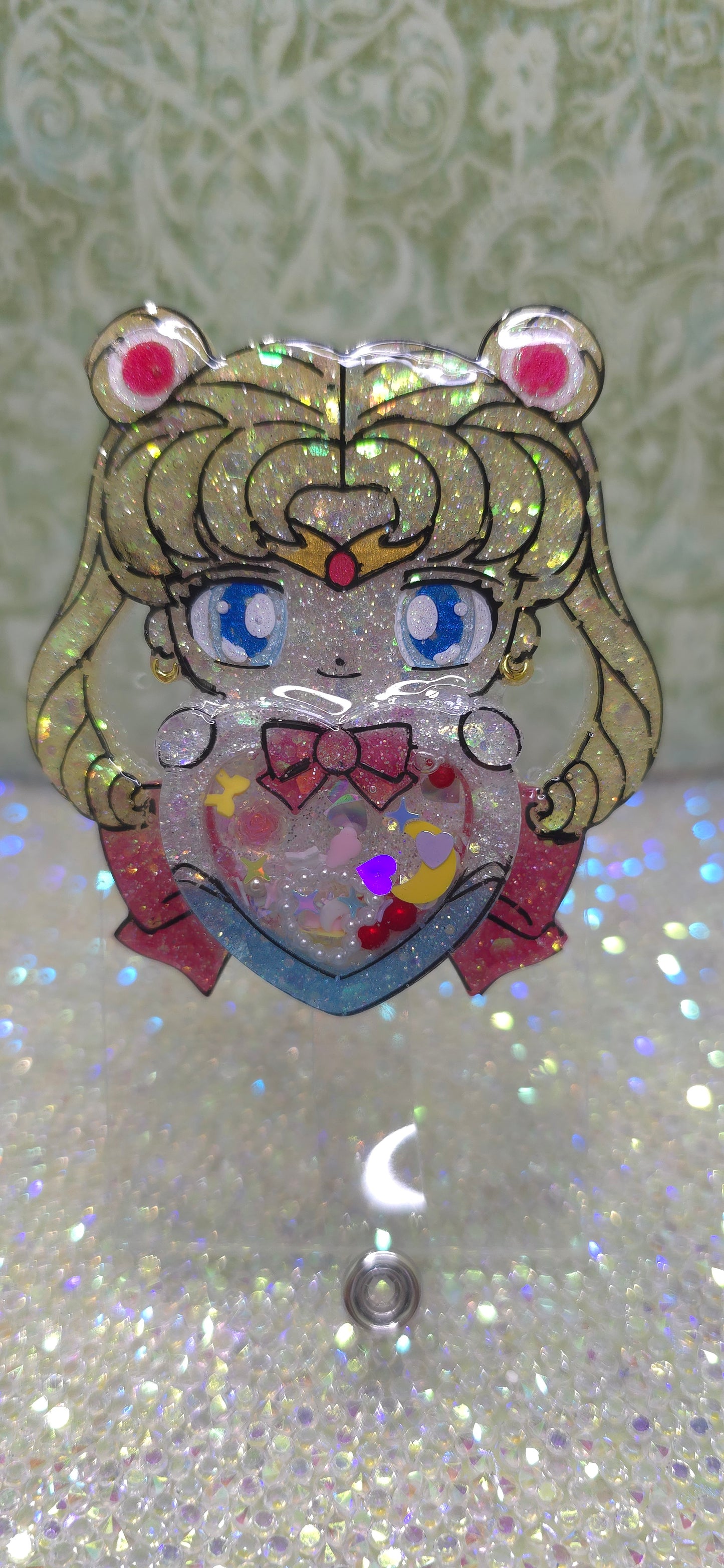 Made to Order Sailor Moon Sailor Scout Inspired Shaker for Popsocket Keychain Badge Reel