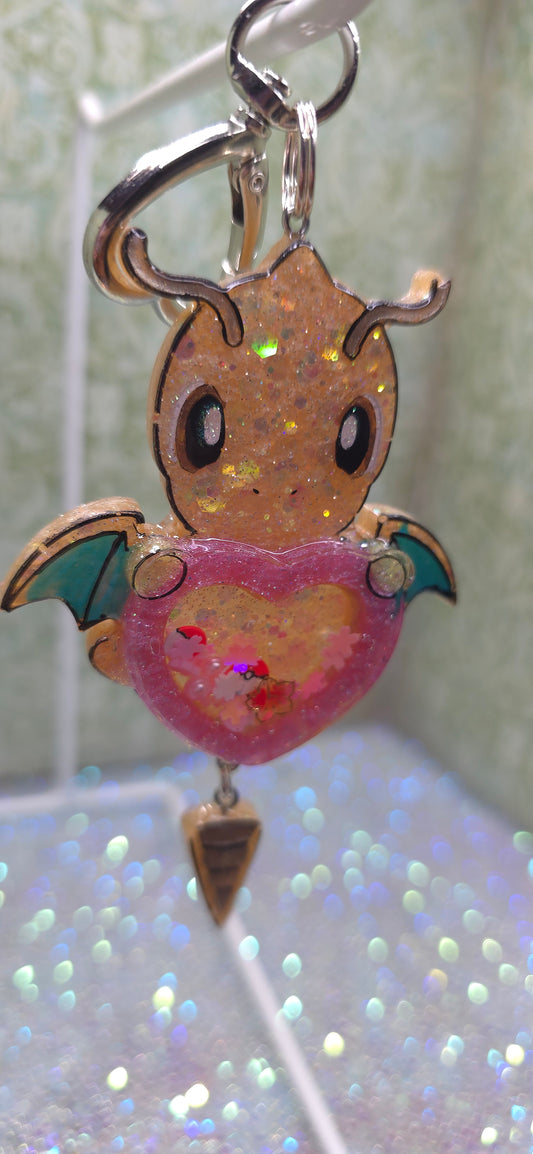 Made to Order Dragonite Shaker Pokemon Inspired for Popsocket Keychain Badge Reel CosPlay Cute Kawaii